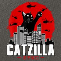 Catzilla Cute Cat Stuff For Cat Lover, Cat Mom, Cat Dad Cotton Canvas Backpack