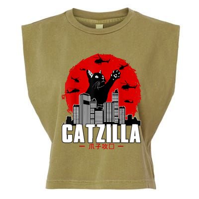 Catzilla Cute Cat Stuff For Cat Lover, Cat Mom, Cat Dad Garment-Dyed Women's Muscle Tee