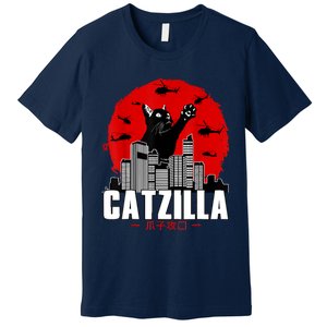 Catzilla Cute Cat Stuff For Cat Lover, Cat Mom, Cat Dad Premium T-Shirt