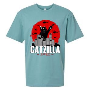 Catzilla Cute Cat Stuff For Cat Lover, Cat Mom, Cat Dad Sueded Cloud Jersey T-Shirt