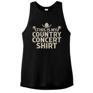 Cool Country Concert For Wo Country Music Lover Ladies PosiCharge Tri-Blend Wicking Tank