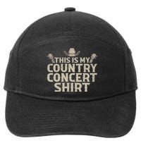 Cool Country Concert For Wo Country Music Lover 7-Panel Snapback Hat