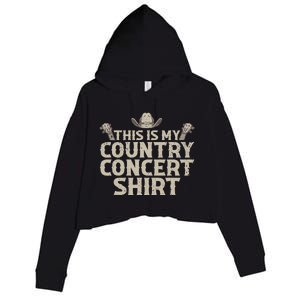 Cool Country Concert For Wo Country Music Lover Crop Fleece Hoodie