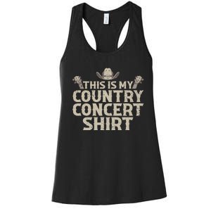 Cool Country Concert For Wo Country Music Lover Women's Racerback Tank