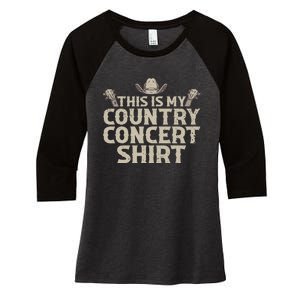 Cool Country Concert For Wo Country Music Lover Women's Tri-Blend 3/4-Sleeve Raglan Shirt