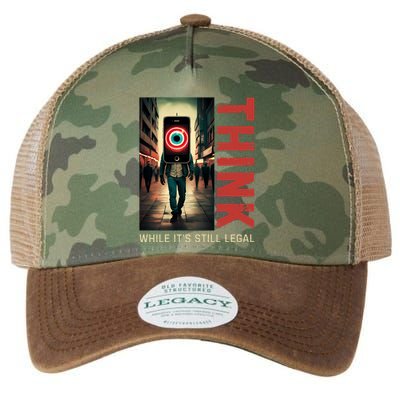 Conservative Cancel Culture Think While Its Still Legal Legacy Tie Dye Trucker Hat