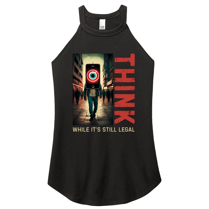 Conservative Cancel Culture Think While Its Still Legal Women's Perfect Tri Rocker Tank