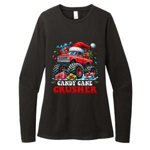 Christmas Candy Cane Crusher Xmas Monster Truckboy Womens CVC Long Sleeve Shirt