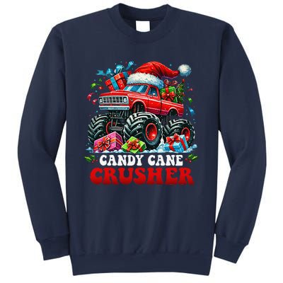 Christmas Candy Cane Crusher Xmas Monster Truckboy Sweatshirt