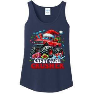 Christmas Candy Cane Crusher Xmas Monster Truckboy Ladies Essential Tank