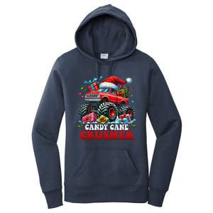 Christmas Candy Cane Crusher Xmas Monster Truckboy Women's Pullover Hoodie