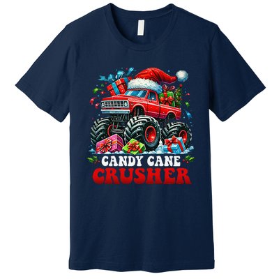 Christmas Candy Cane Crusher Xmas Monster Truckboy Premium T-Shirt