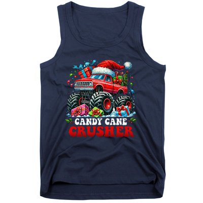 Christmas Candy Cane Crusher Xmas Monster Truckboy Tank Top