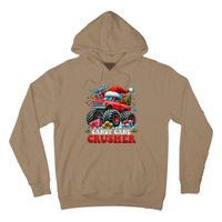 Christmas Candy Cane Crusher Xmas Monster Truckboy Hoodie