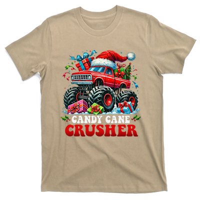 Christmas Candy Cane Crusher Xmas Monster Truckboy T-Shirt