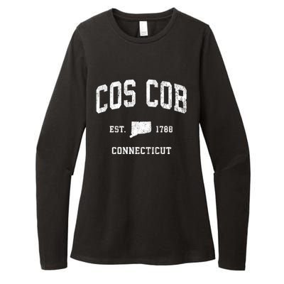 Cos Cob Connecticut Ct Vintage Athletic Sports Womens CVC Long Sleeve Shirt