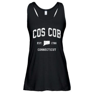 Cos Cob Connecticut Ct Vintage Athletic Sports Ladies Essential Flowy Tank