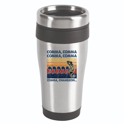 Comma Comma Chameleon Funny Grammar English Teacher 16oz Travel Tumbler