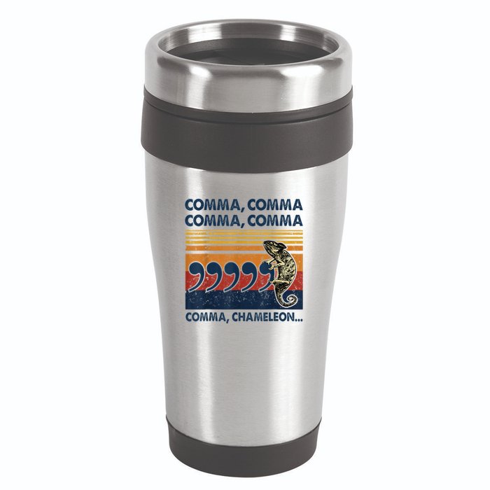 Comma Comma Chameleon Funny Grammar English Teacher 16oz Travel Tumbler