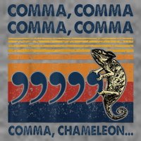 Comma Comma Chameleon Funny Grammar English Teacher 7-Panel Snapback Hat