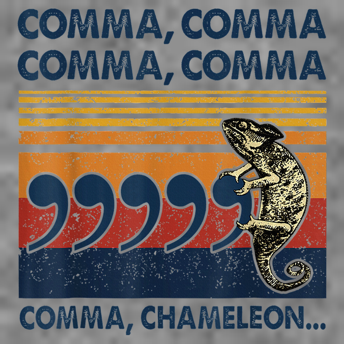 Comma Comma Chameleon Funny Grammar English Teacher 7-Panel Snapback Hat