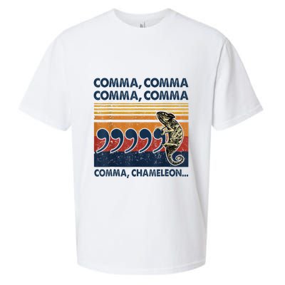 Comma Comma Chameleon Funny Grammar English Teacher Sueded Cloud Jersey T-Shirt