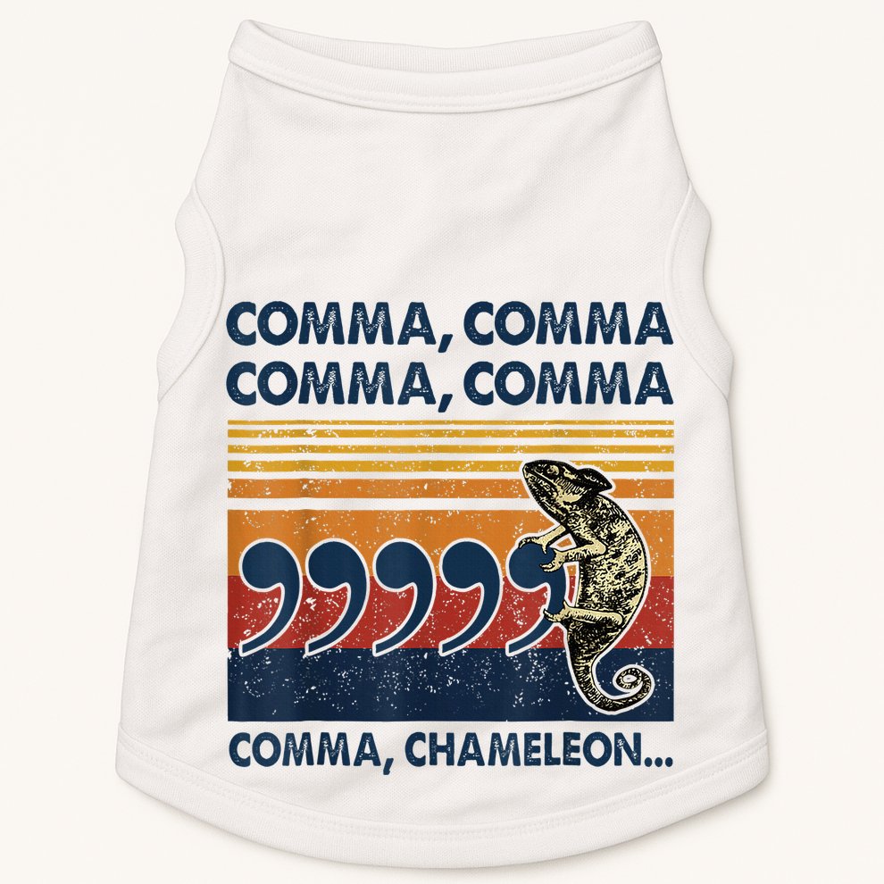 Comma Comma Chameleon Funny Grammar English Teacher Doggie Tank