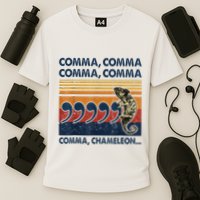 Comma Comma Chameleon Funny Grammar English Teacher Performance Shirt