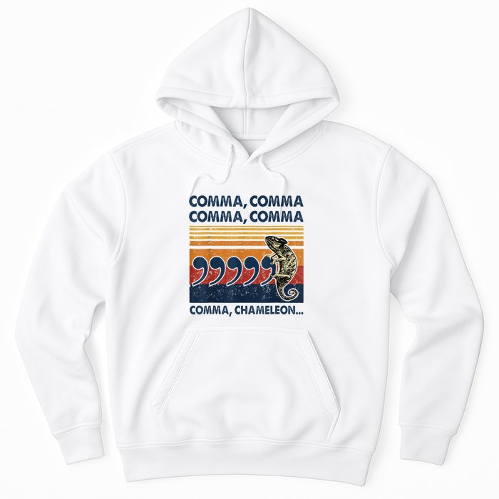 Comma Comma Chameleon Funny Grammar English Teacher Hoodie