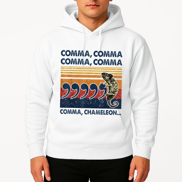 Comma Comma Chameleon Funny Grammar English Teacher Hoodie