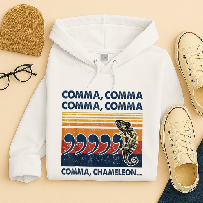Comma Comma Chameleon Funny Grammar English Teacher Hoodie