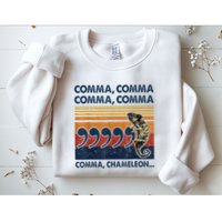 Comma Comma Chameleon Funny Grammar English Teacher Sweatshirt