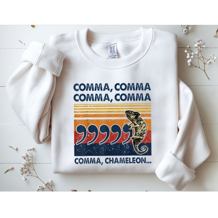 Comma Comma Chameleon Funny Grammar English Teacher Sweatshirt