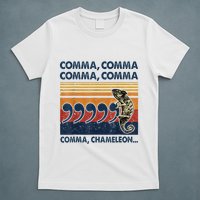 Comma Comma Chameleon Funny Grammar English Teacher T-Shirt