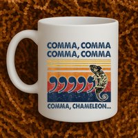 Comma Comma Chameleon Funny Grammar English Teacher Mug