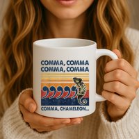 Comma Comma Chameleon Funny Grammar English Teacher Mug