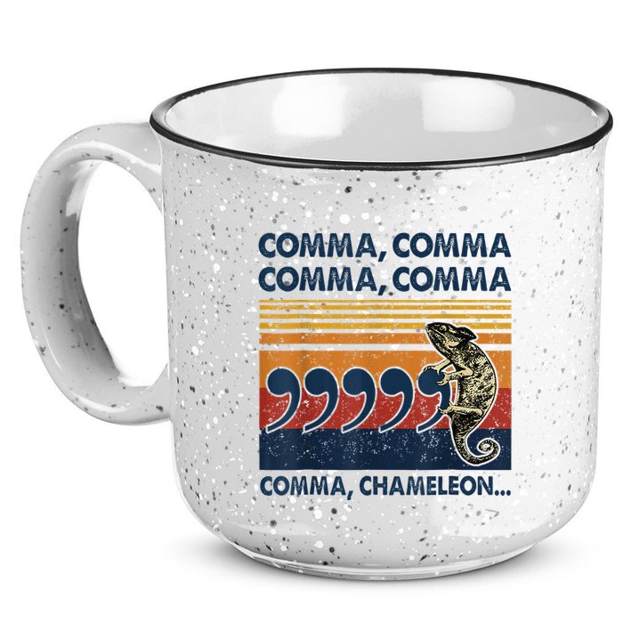 Comma Comma Chameleon Funny Grammar English Teacher 15oz Campfire Ceramic Mug