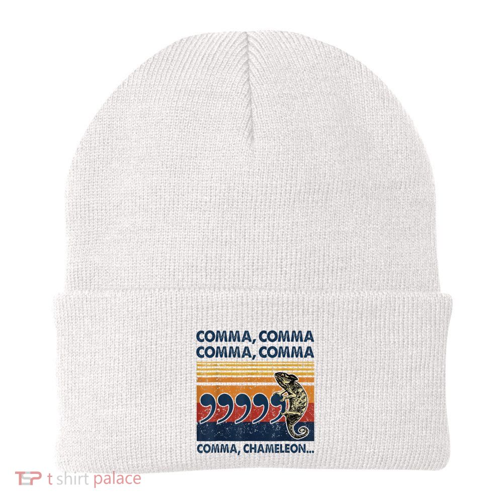 Comma Comma Chameleon Funny Grammar English Teacher Beanie