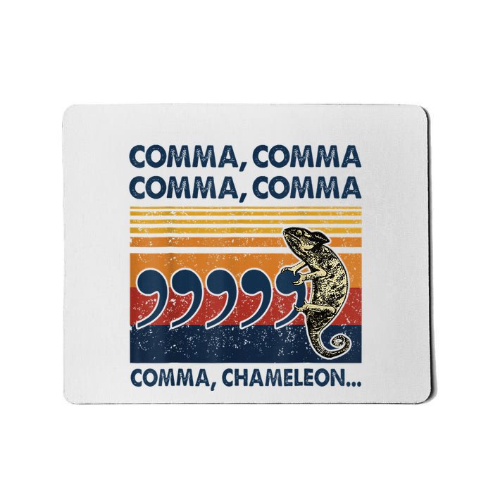 Comma Comma Chameleon Funny Grammar English Teacher Mousepad