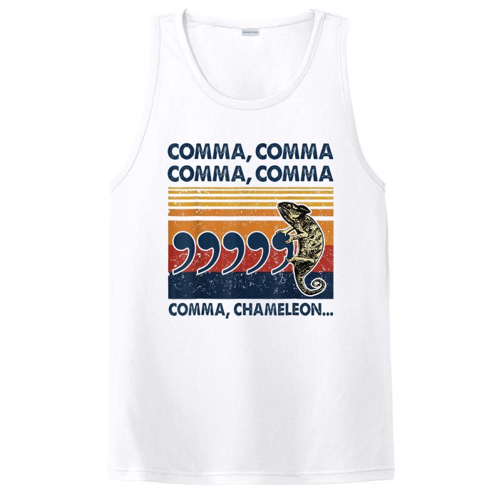 Comma Comma Chameleon Funny Grammar English Teacher PosiCharge Competitor Tank