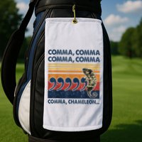 Comma Comma Chameleon Funny Grammar English Teacher Golf Towel