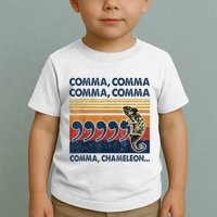 Comma Comma Chameleon Funny Grammar English Teacher Toddler T-Shirt