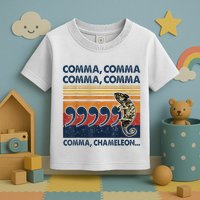 Comma Comma Chameleon Funny Grammar English Teacher Toddler T-Shirt
