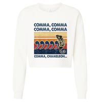 Comma Comma Chameleon Funny Grammar English Teacher Cropped Pullover Crew