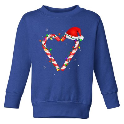 Candy Cane Crew Christmas Lights Family Matching Xmas Toddler Sweatshirt