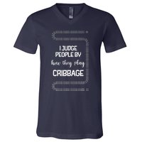 Cribbage Champion Cribbage Board Game Funny Cribbage V-Neck T-Shirt