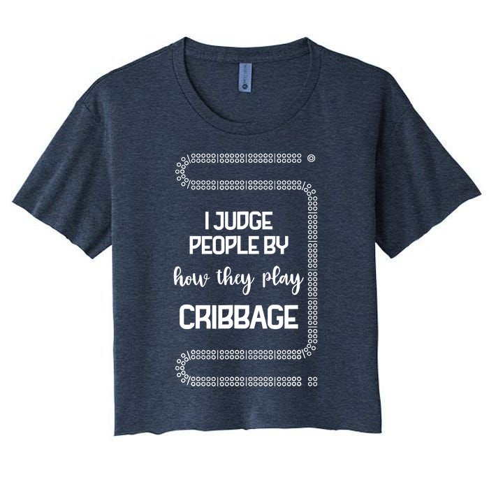 Cribbage Champion Cribbage Board Game Funny Cribbage Women's Crop Top Tee