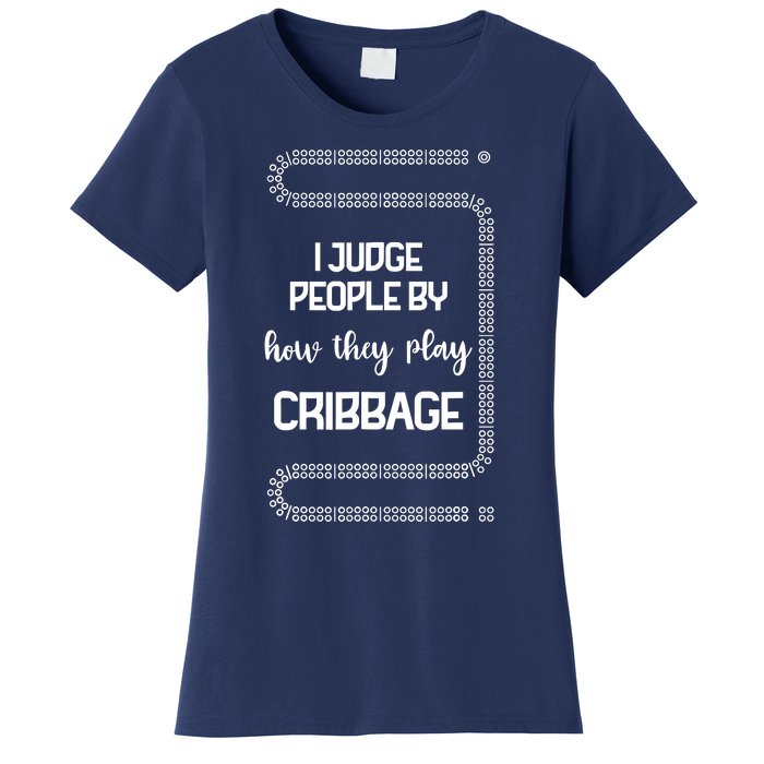 Cribbage Champion Cribbage Board Game Funny Cribbage Women's T-Shirt