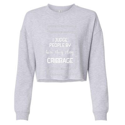 Cribbage Champion Cribbage Board Game Funny Cribbage Cropped Pullover Crew