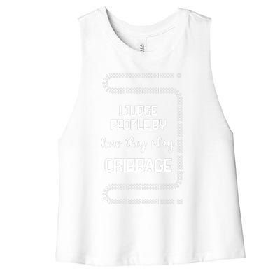 Cribbage Champion Cribbage Board Game Funny Cribbage Women's Racerback Cropped Tank